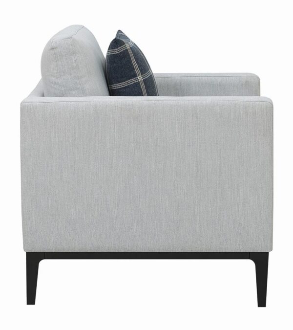 Apperson Cushioned Back Arm Chair Light Grey 508683 by Coaster Furniture 10