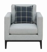 Apperson Cushioned Back Arm Chair Light Grey 508683 by Coaster Furniture 19