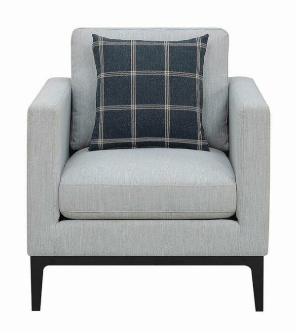 Apperson Cushioned Back Arm Chair Light Grey 508683 by Coaster Furniture 13
