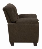 Clemintine Upholstered Chair with Nailhead Trim Brown 506573 by Coaster Furniture Accent Chairs Mobilia Cleopatra 16 Clemintine Upholstered Chair with Nailhead Trim Brown 506573 by Coaster Furniture 16