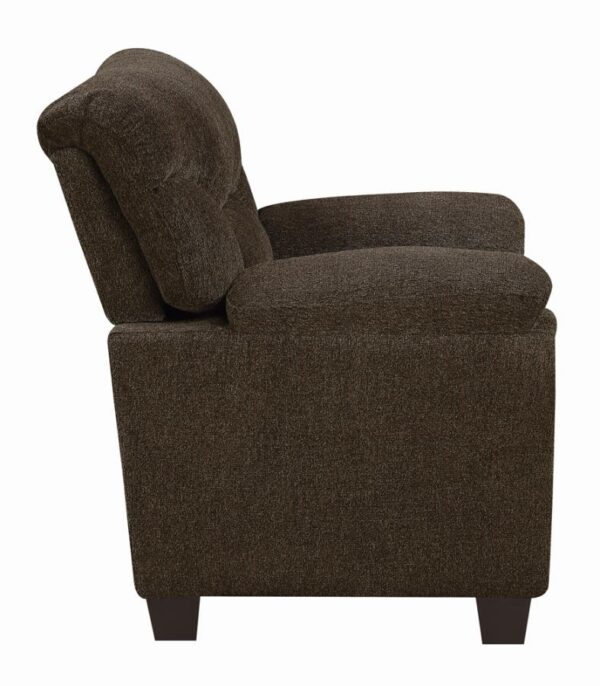 Clemintine Upholstered Chair with Nailhead Trim Brown 506573 by Coaster Furniture 11