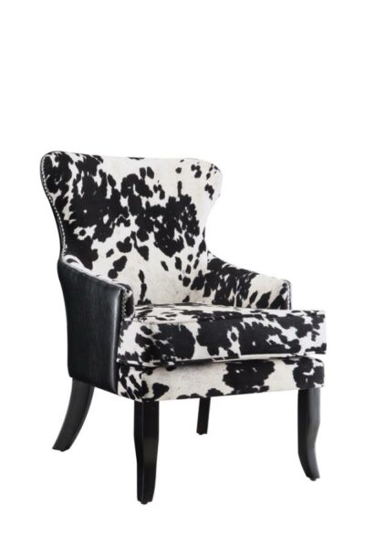 Cowhide Print Accent Chair Black And White 902169 By Coaster Furniture | Mobilia Cleopatra Cowhide Print Accent Chair Black and White 902169 by Coaster Furniture