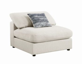 Serene Upholstered Armless Chair Beige 551321 by Coaster Furniture