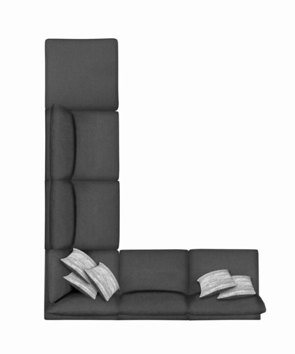 Serene Upholstered Armless Chair Charcoal  551324 by Coaster Furniture 24