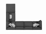 Serene Upholstered Armless Chair Charcoal  551324 by Coaster Furniture 40