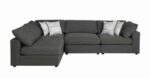 Serene Upholstered Armless Chair Charcoal  551324 by Coaster Furniture 42