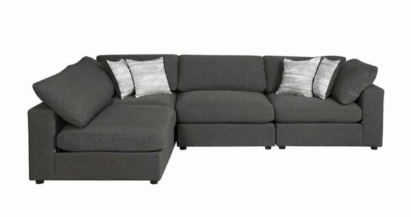 Serene Upholstered Armless Chair Charcoal  551324 by Coaster Furniture 27