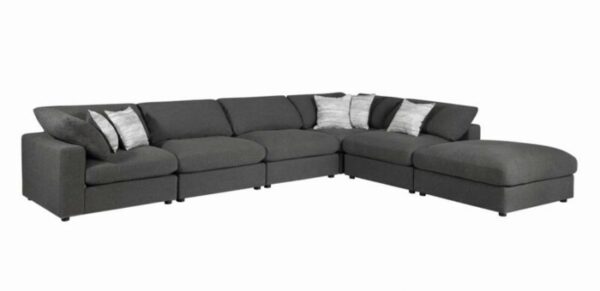Serene Upholstered Armless Chair Charcoal  551324 by Coaster Furniture 28