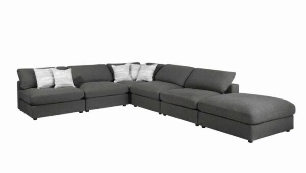 Serene Upholstered Armless Chair Charcoal  551324 by Coaster Furniture 29