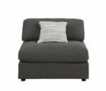 Serene Upholstered Armless Chair Charcoal  551324 by Coaster Furniture 46