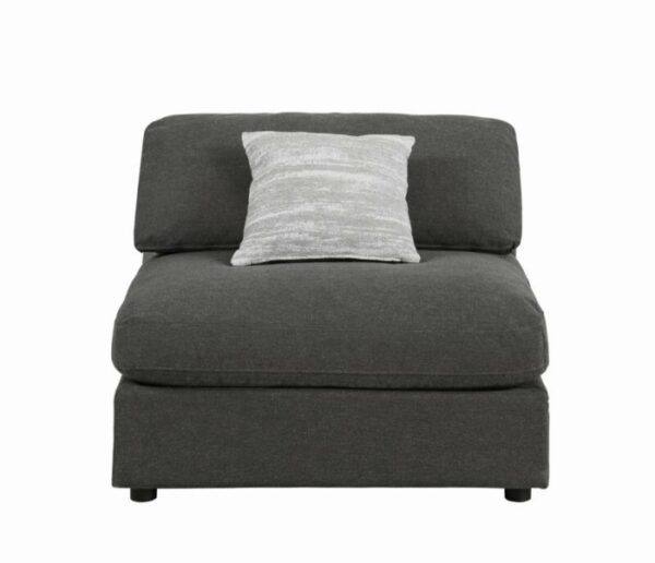 Serene Upholstered Armless Chair Charcoal  551324 by Coaster Furniture 31