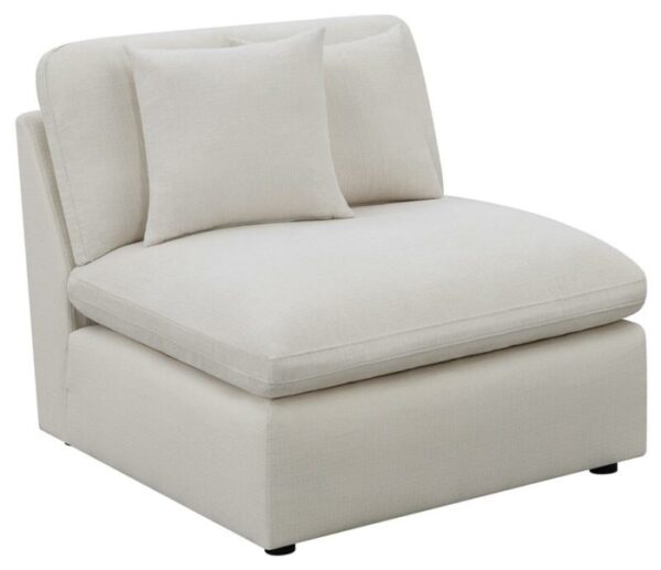 Hobson Cushion Back Armless Chair Off-White 551451 by Coaster Furniture 10