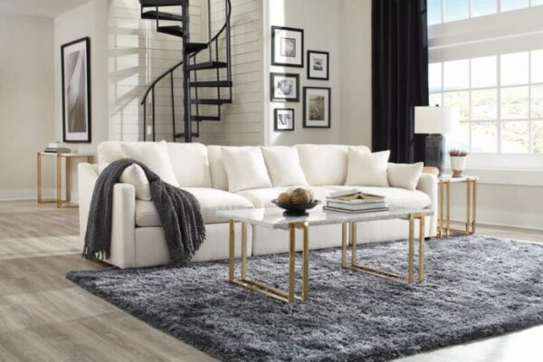 Hobson Cushion Back Armless Chair Off-White 551451 by Coaster Furniture 11