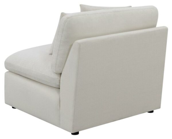 Hobson Cushion Back Armless Chair Off-White 551451 by Coaster Furniture 14