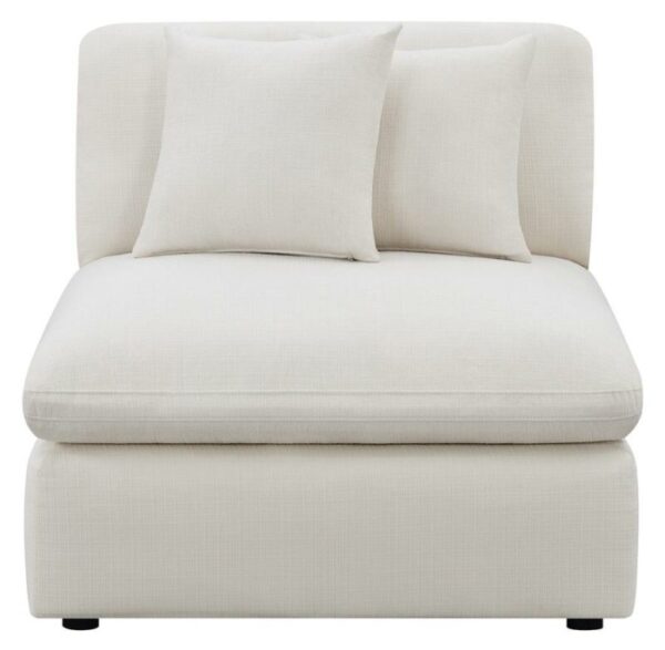 Hobson Cushion Back Armless Chair Off-White 551451 by Coaster Furniture 16