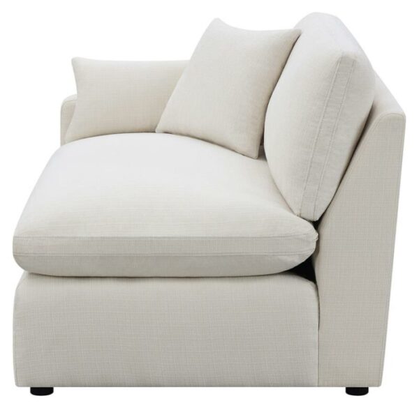 Hobson Sloped Track Arms LAF Chair Off-White 551454LAF by Coaster Furniture 11