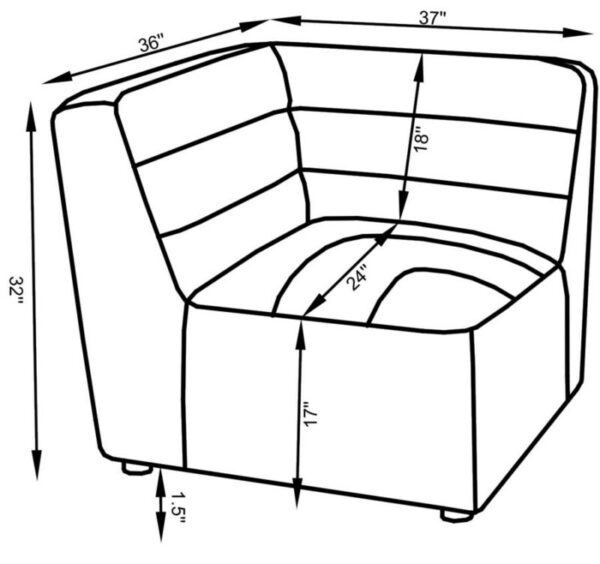 Sunny Upholstered Corner Natural 551622 by Coaster Furniture 21