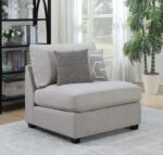 Cambria Upholstered Armless Chair Gray 551511 by Coaster Furniture 21