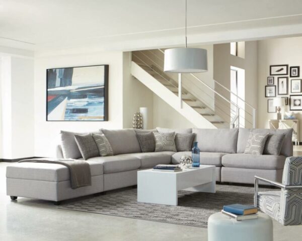 Cambria Upholstered Armless Chair Gray 551511 by Coaster Furniture 14
