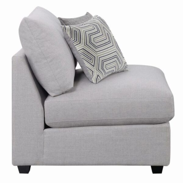 Cambria Upholstered Armless Chair Gray 551511 by Coaster Furniture 17