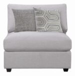 Cambria Upholstered Armless Chair Gray 551511 by Coaster Furniture 28
