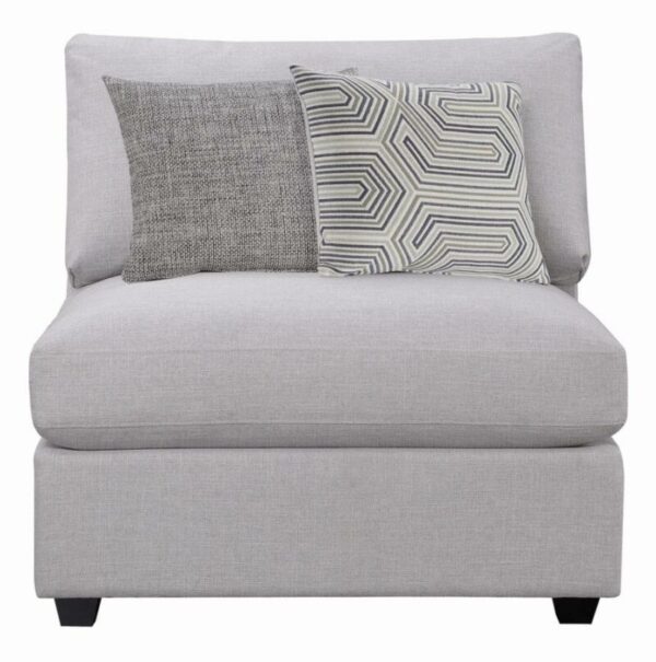 Cambria Upholstered Armless Chair Gray 551511 by Coaster Furniture 19