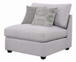 Cambria Upholstered Armless Chair Gray 551511 by Coaster Furniture 29