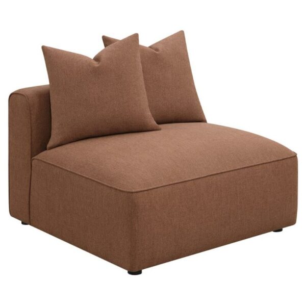 Jennifer Upholstered Tight Back Armless Chair Terracotta 551591 by Coaster Furniture 11