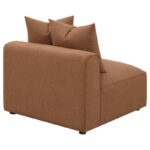 Jennifer Upholstered Tight Back Armless Chair Terracotta 551591 by Coaster Furniture 21