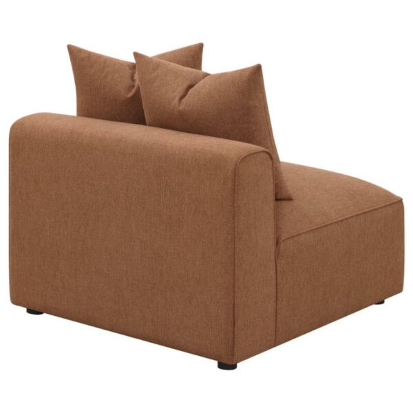 Jennifer Upholstered Tight Back Armless Chair Terracotta 551591 by Coaster Furniture 13