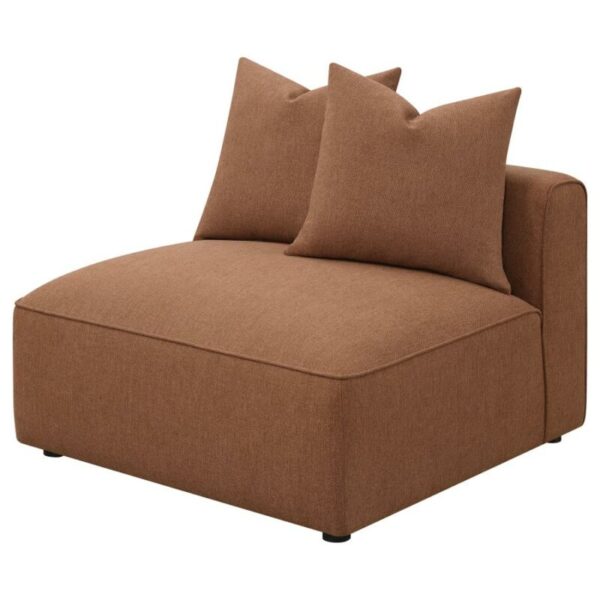 Jennifer Upholstered Tight Back Armless Chair Terracotta 551591 by Coaster Furniture 16