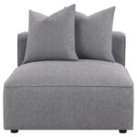 Jennifer Tight Seat Armless Chair Gray 551594 by Coaster Furniture Sectional Sofas Mobilia Cleopatra 59 Jennifer Tight Seat Armless Chair Gray 551594 by Coaster Furniture 59