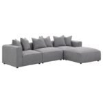 Jennifer Tight Seat Corner Chair Gray 551595 by Coaster Furniture Sectional Sofas Mobilia Cleopatra 36 Jennifer Tight Seat Corner Chair Gray 551595 by Coaster Furniture 36