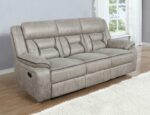 Greer Upholstered Tufted Back Motion Sofa 651351 by Coaster Furniture 17