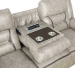 Greer Upholstered Tufted Back Motion Sofa 651351 by Coaster Furniture 19