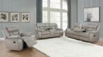 Greer Upholstered Tufted Back Motion Sofa 651351 by Coaster Furniture 21