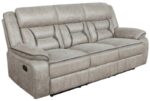 Greer Upholstered Tufted Back Motion Sofa 651351 by Coaster Furniture 23