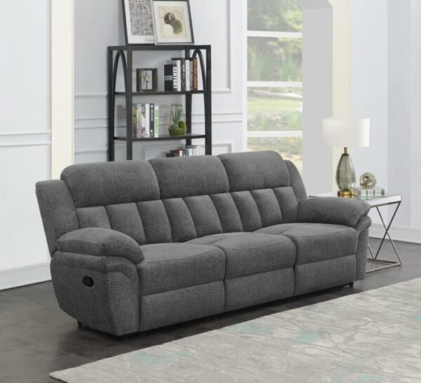 Bahrain Upholstered Motion Sofa Charcoal 609541 by Coaster Furniture 4