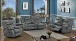 Conrad Upholstered Motion Sofa Cool Grey 650354 by Coaster Furniture 28
