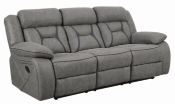 Higgins Pillow Top Arm Upholstered Motion Sofa Gray 602261 by Coaster Furniture