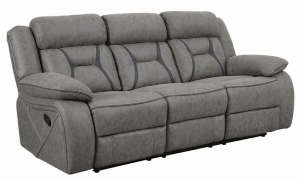 Higgins Pillow Top Arm Upholstered Motion Sofa Gray 602261 by Coaster Furniture 4