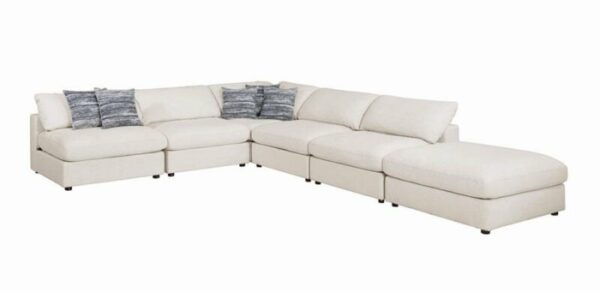 Serene upholstered rectangular ottoman beige 551323 by coaster furniture 11