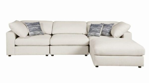 Serene upholstered rectangular ottoman beige 551323 by coaster furniture 12