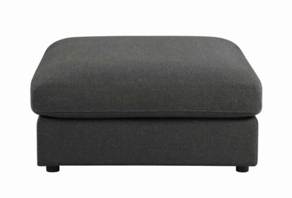 Serene Upholstered Rectangular Ottoman Charcoal 551326 By Coaster Furniture | Mobilia Cleopatra Serene upholstered rectangular ottoman charcoal 551326 by coaster furniture