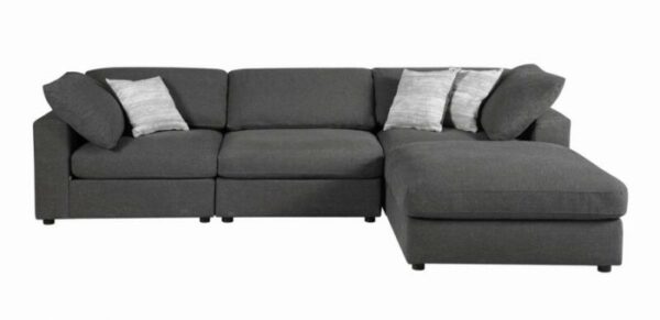 Serene upholstered rectangular ottoman charcoal 551326 by coaster furniture 12