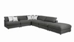 Serene upholstered rectangular ottoman charcoal 551326 by coaster furniture Luxury Living Room Furniture Mobilia Cleopatra 23 Serene upholstered rectangular ottoman charcoal 551326 by coaster furniture 23