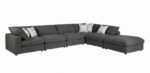 Serene upholstered rectangular ottoman charcoal 551326 by coaster furniture Luxury Living Room Furniture Mobilia Cleopatra 24 Serene upholstered rectangular ottoman charcoal 551326 by coaster furniture 24