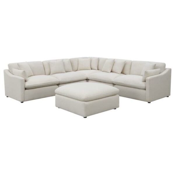 Hobson cushion seat ottoman off-white 551453 by coaster furniture 11
