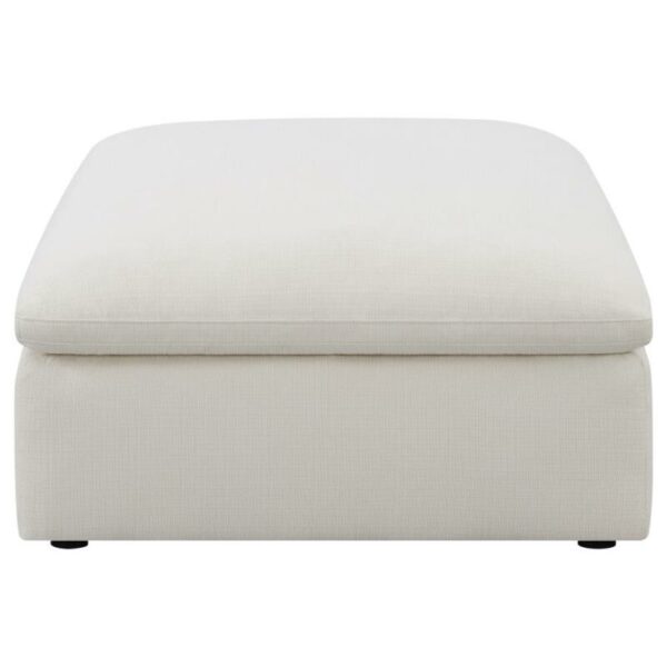 Hobson cushion seat ottoman off-white 551453 by coaster furniture 12