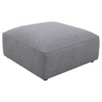 Jennifer square upholstered ottoman grey 551596 by coaster furniture Benches and Ottomans Mobilia Cleopatra 23 Jennifer square upholstered ottoman grey 551596 by coaster furniture 23